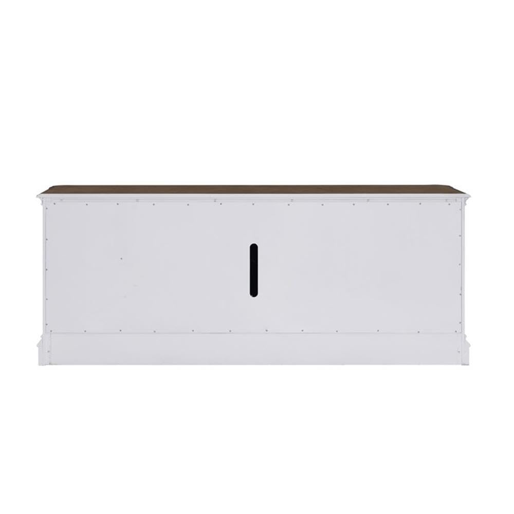 82 Inch Fireplace TV Console with Adjustable Shelves T299455