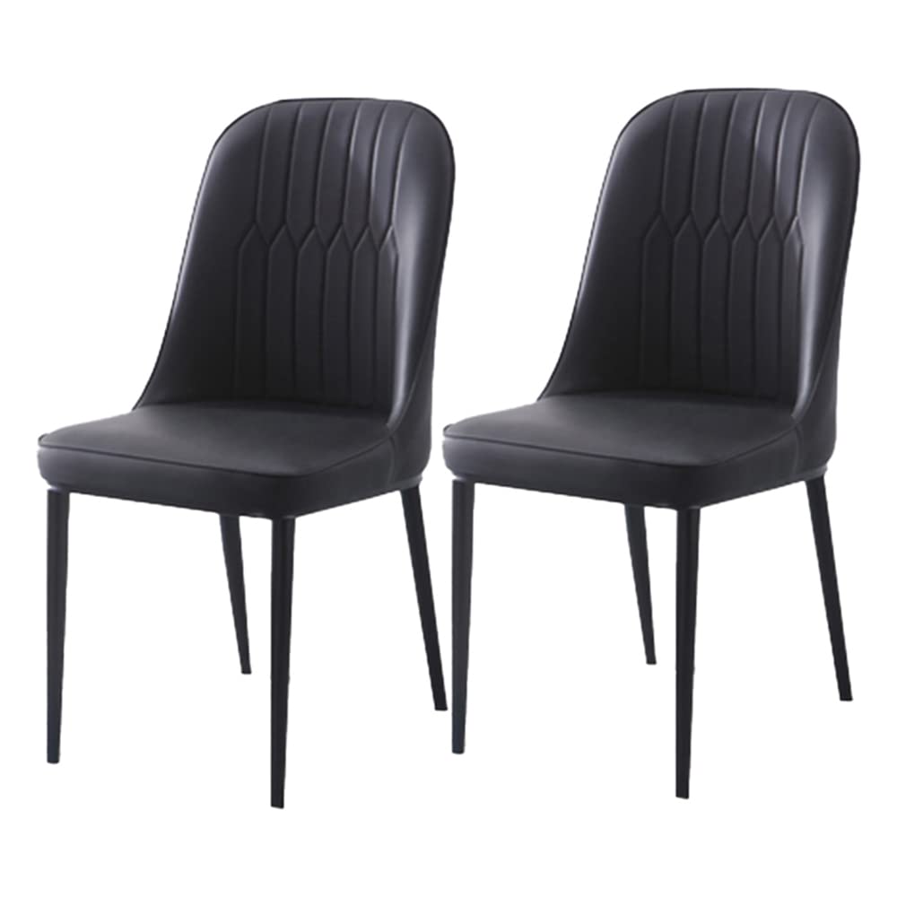 Upholstered Dining Chair Set of 2 Black W248