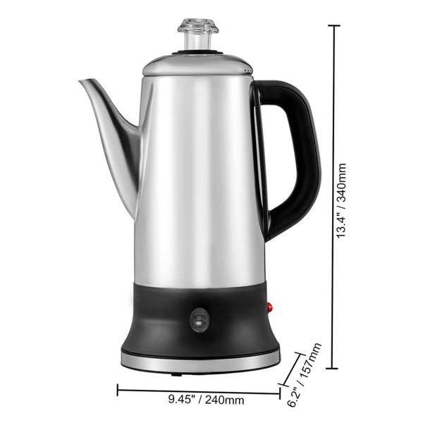 12-Cup Stainless Steel Electric Percolator Coffee Maker J74435