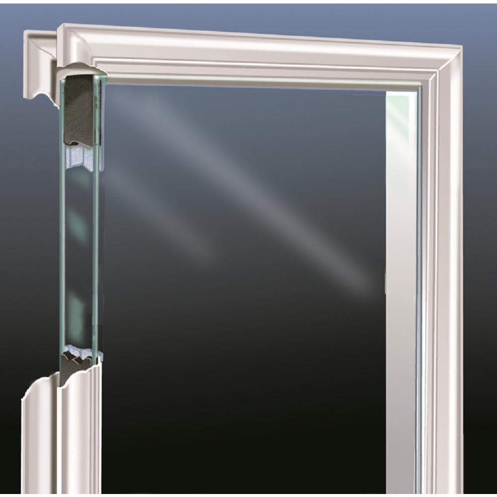 Primed Steel 1/2 Lite Clear Glass Left-Hand Inswing Prehung Front Door 36" x 80" W1370