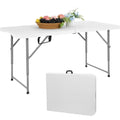 4 Foot Portable Heavy Duty Plastic Folding Table V1969