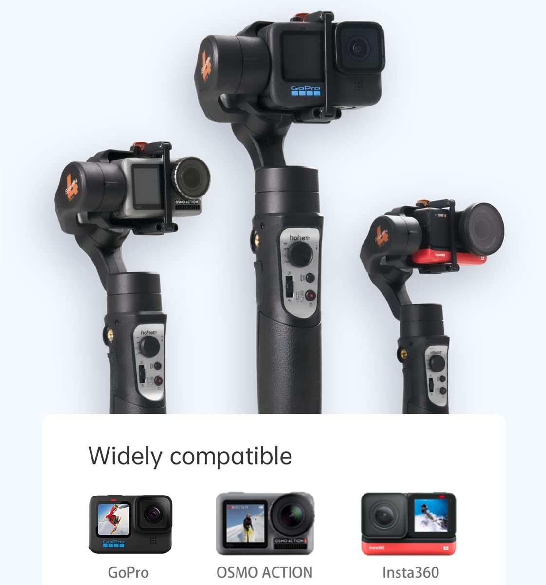 Action Camera Gimbal 3-Axis Splashproof Stabilizer X132