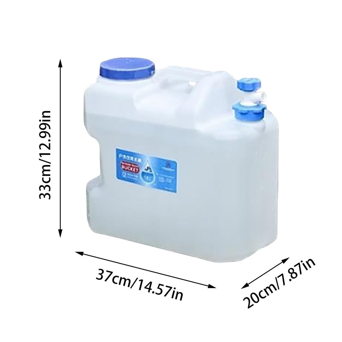2 Gallons Clear Water Container with Spigot and Handle F84040