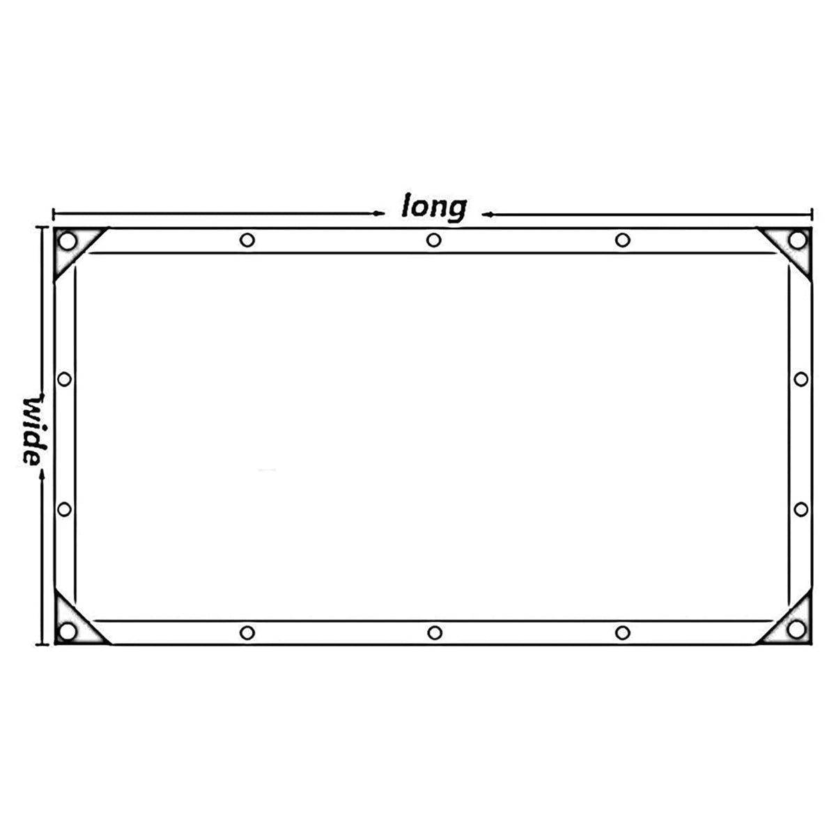 Heavy Duty Waterproof Clear 3x3ft Poly Tarp with Grommets Q971759