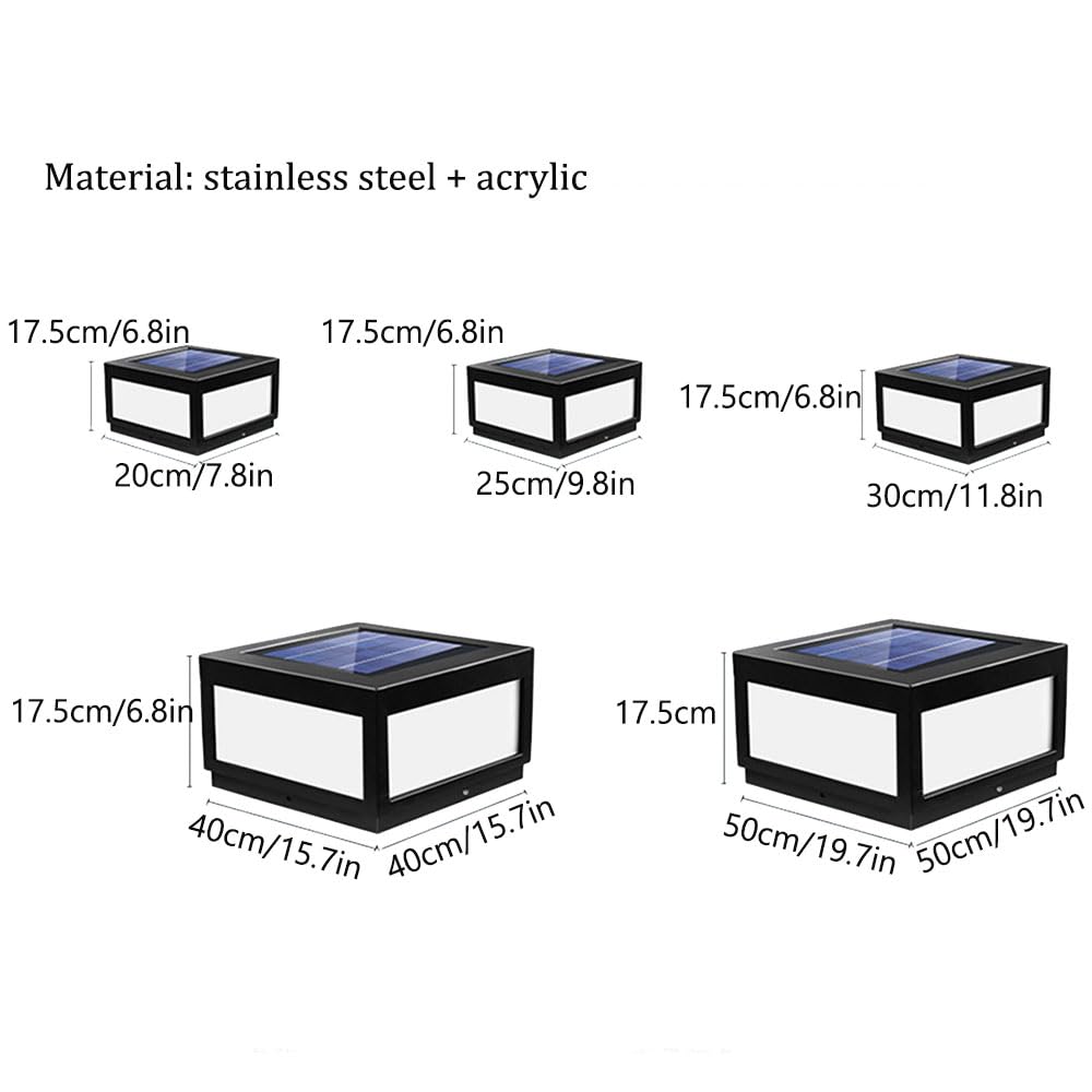 Solar Powered Waterproof Outdoor Post Lights for 4x4, 5x5 or 6x6 Posts E517444