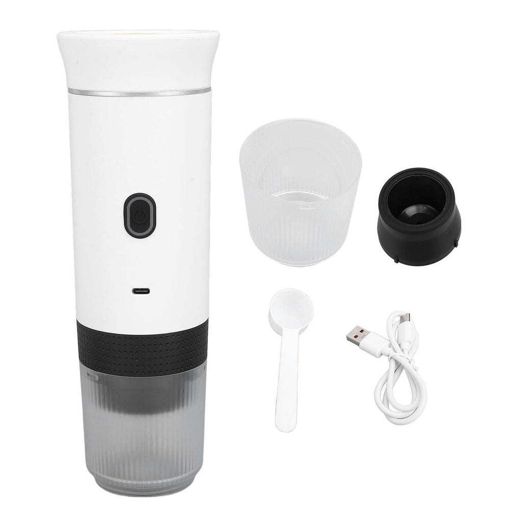 Portable Electric Coffee Maker 15 Bar White J704