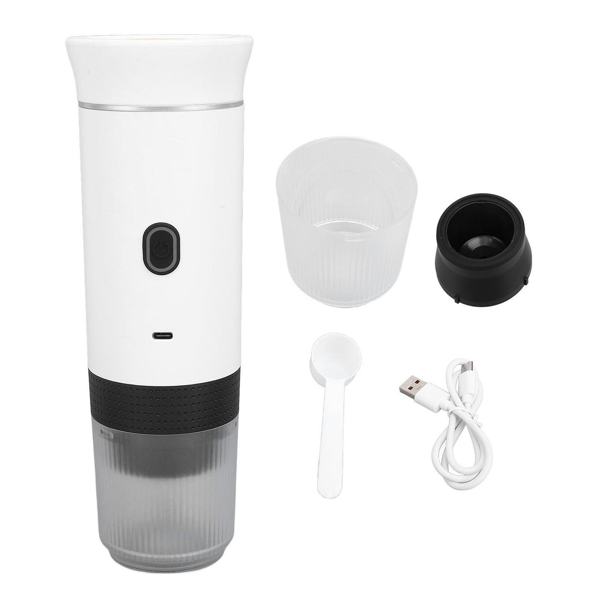 Portable Electric Coffee Maker 15 Bar White J704