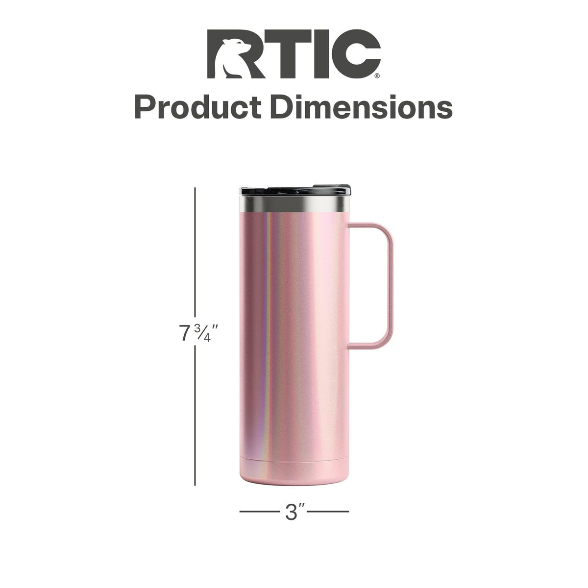 20oz Stainless Steel Insulated Travel Mug with Lid and Handle B415484
