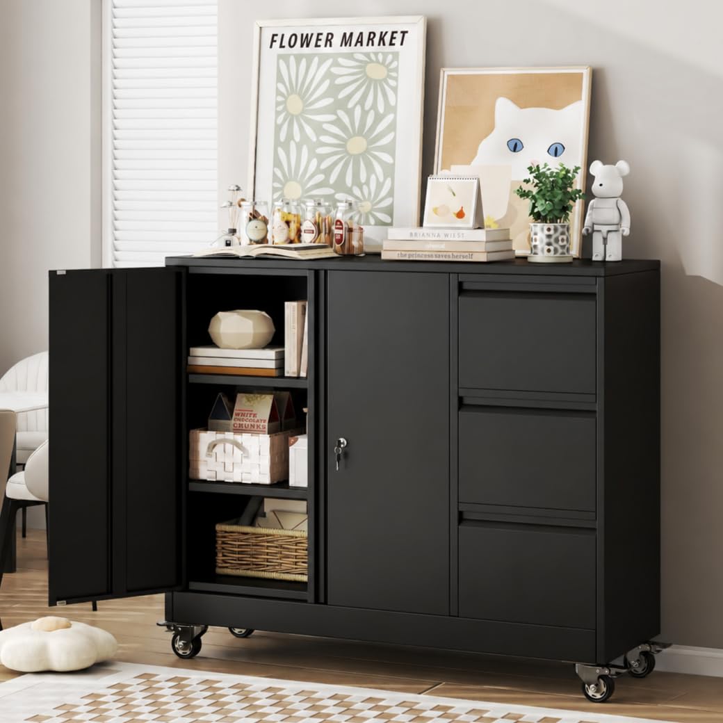 3 Drawer Rolling File Cabinet Z360215