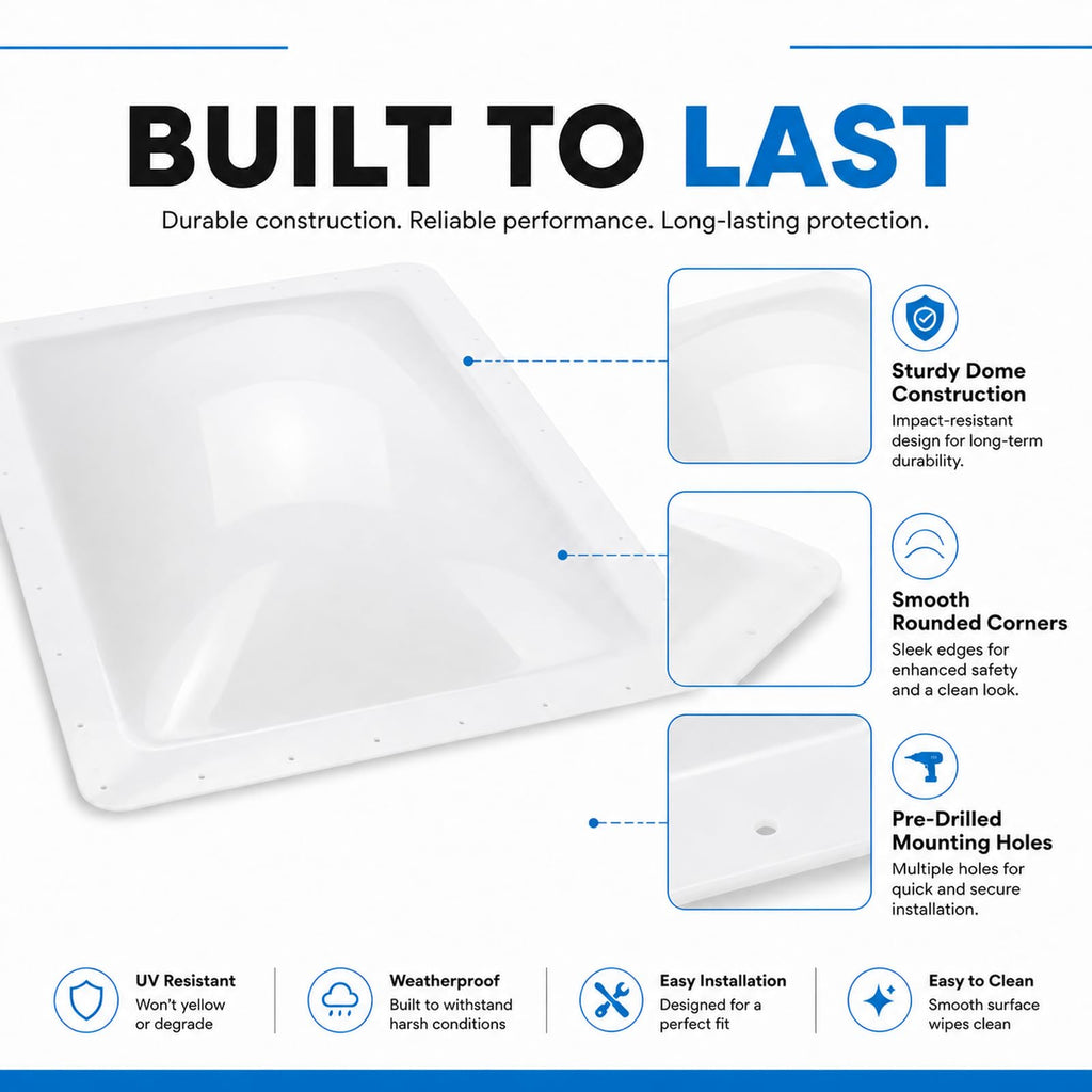 RV Skylight Replacement 22" x 34" Outer Dome Cover Y73665