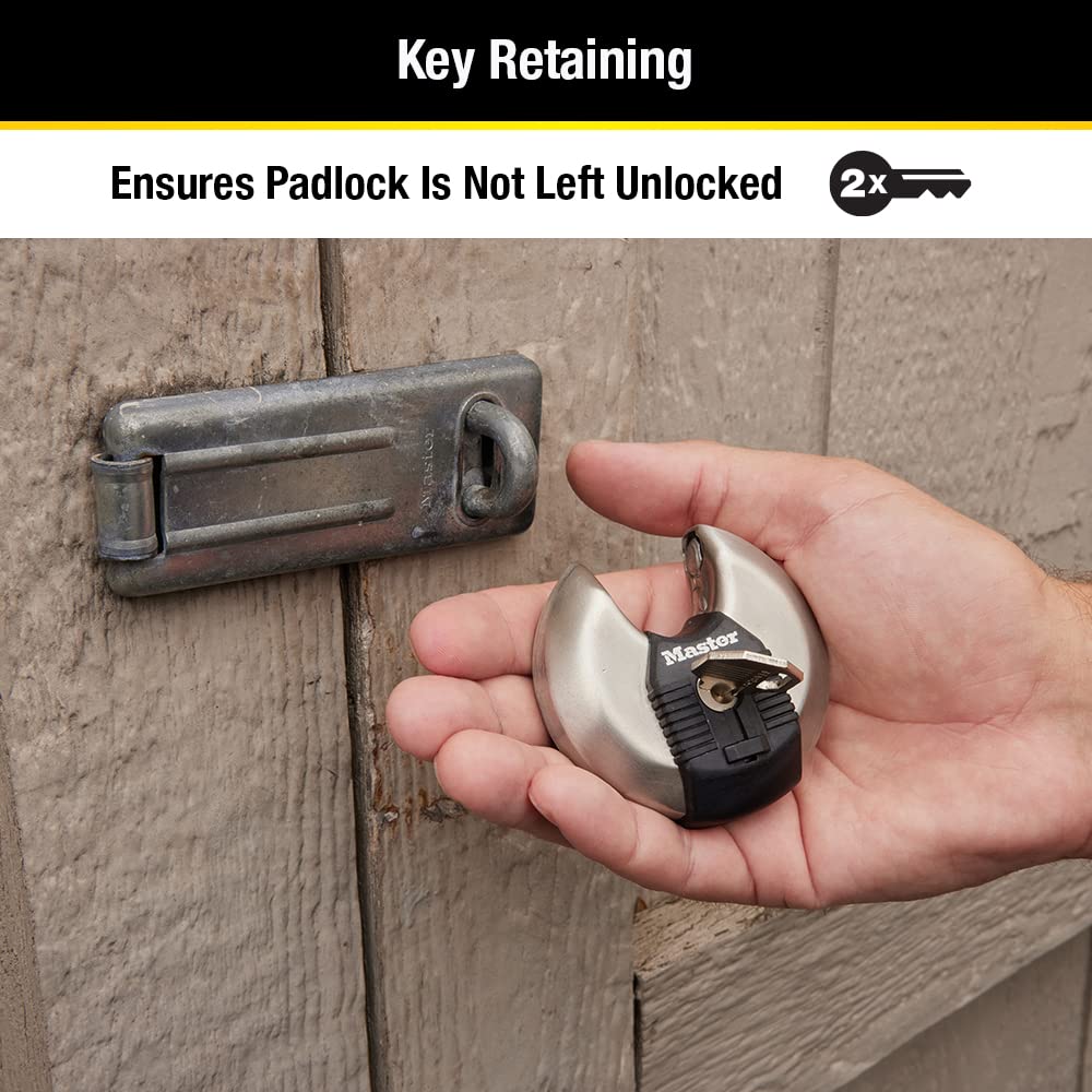 2-3/4-inch Wide Stainless Steel Disc Padlock X538077