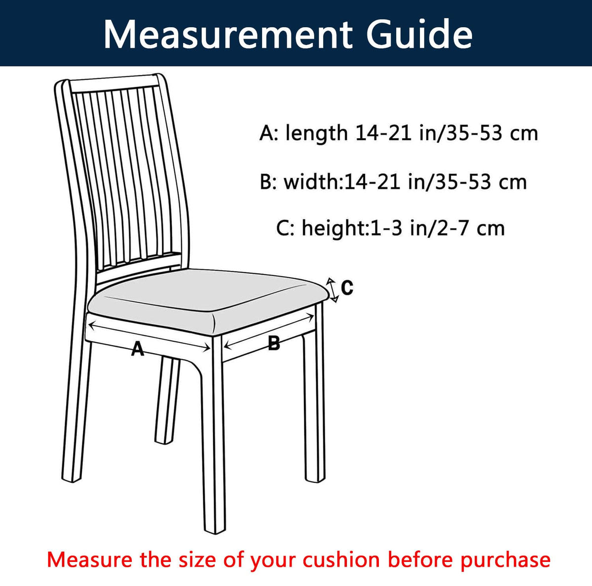 Waterproof PU Leather Chair Seat Covers Set of 6 S1538