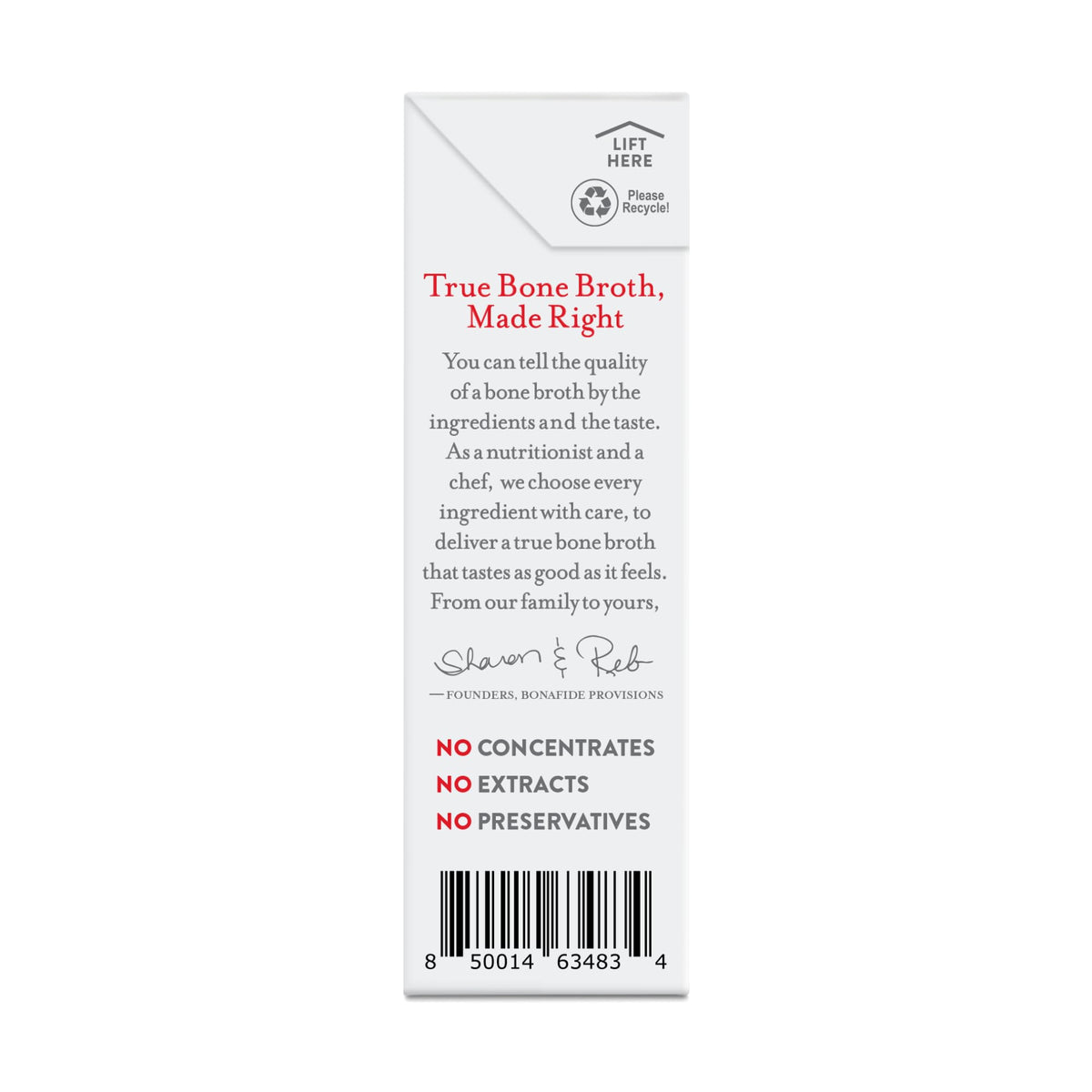 Organic Beef Bone Broth No Salt Added 16.9oz 6 Pack L488234