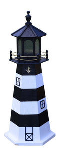 Amish-Made 48" Tall Outdoor Lighthouse with Solar LED Light O249