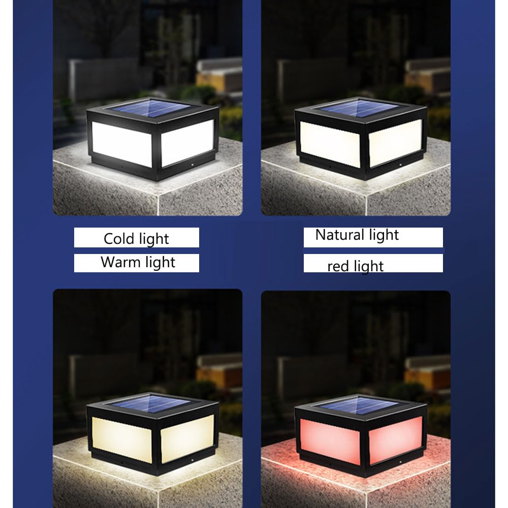 Solar Powered Waterproof Outdoor Post Lights for 4x4, 5x5 or 6x6 Posts E517444