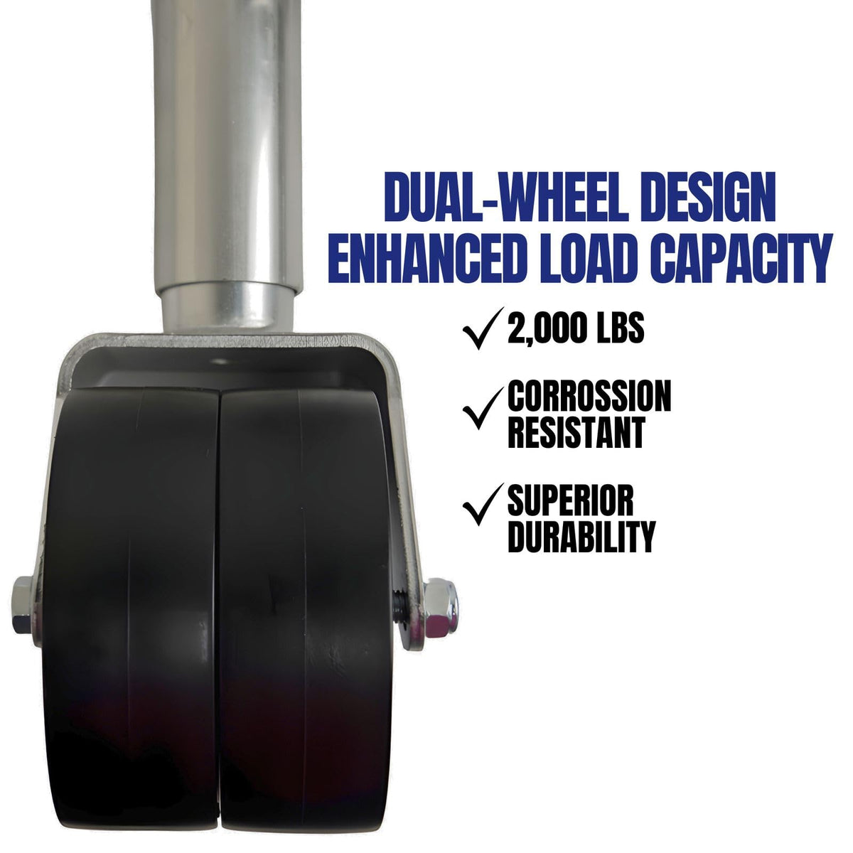 2000lbs Trailer Jack with Double Wheel Y284
