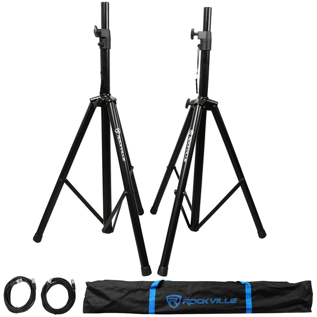 Adjustable Speaker Light Stands Pair with XLR Cables Z354308