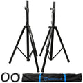 Adjustable Speaker Light Stands Pair with XLR Cables Z354308