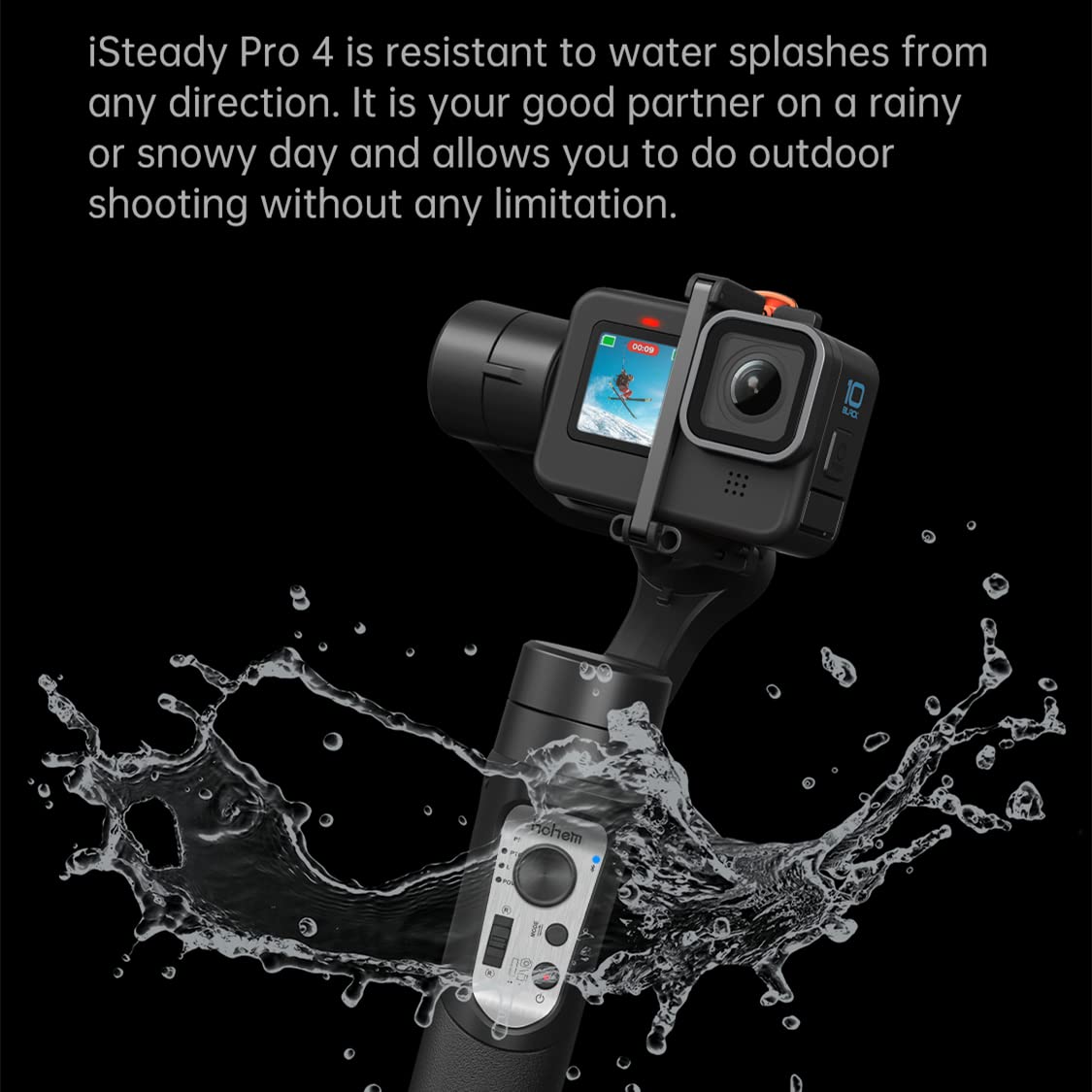Action Camera Gimbal 3-Axis Splashproof Stabilizer X132