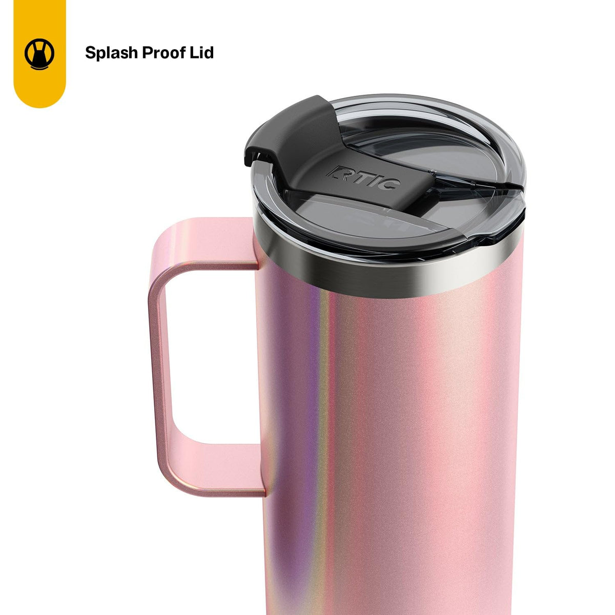 20oz Stainless Steel Insulated Travel Mug with Lid and Handle B415484