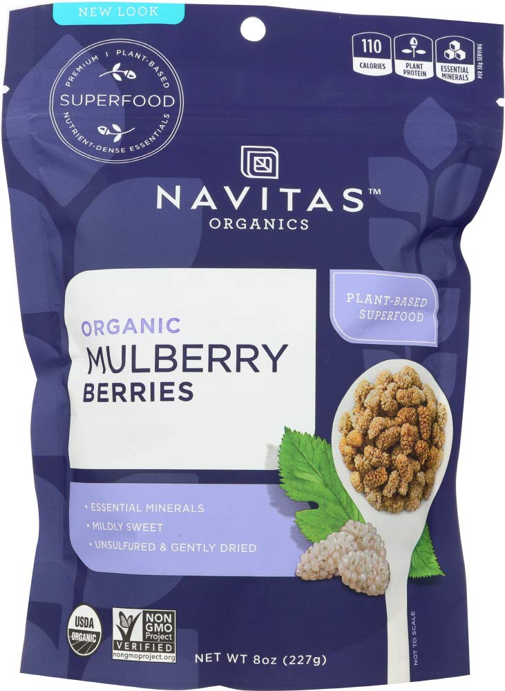 Organic Sun-Dried White Mulberries 8 oz Pack of 4 K20511