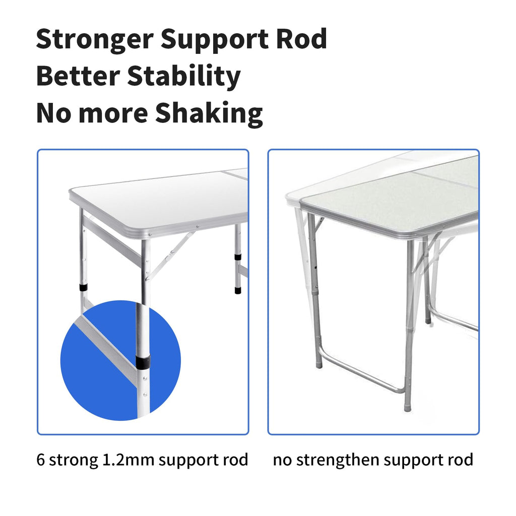 6FT Adjustable Folding Camping Table H960