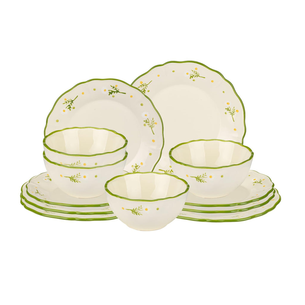 12-Piece Hand-painted Ceramic Dinnerware Set R255500