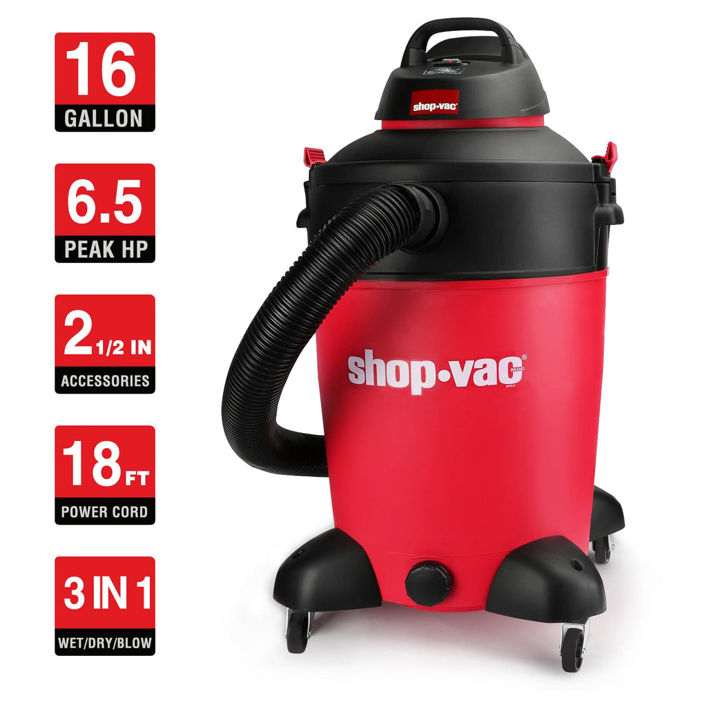16 Gallon 6.5 Peak HP Wet/Dry Vacuum V7644
