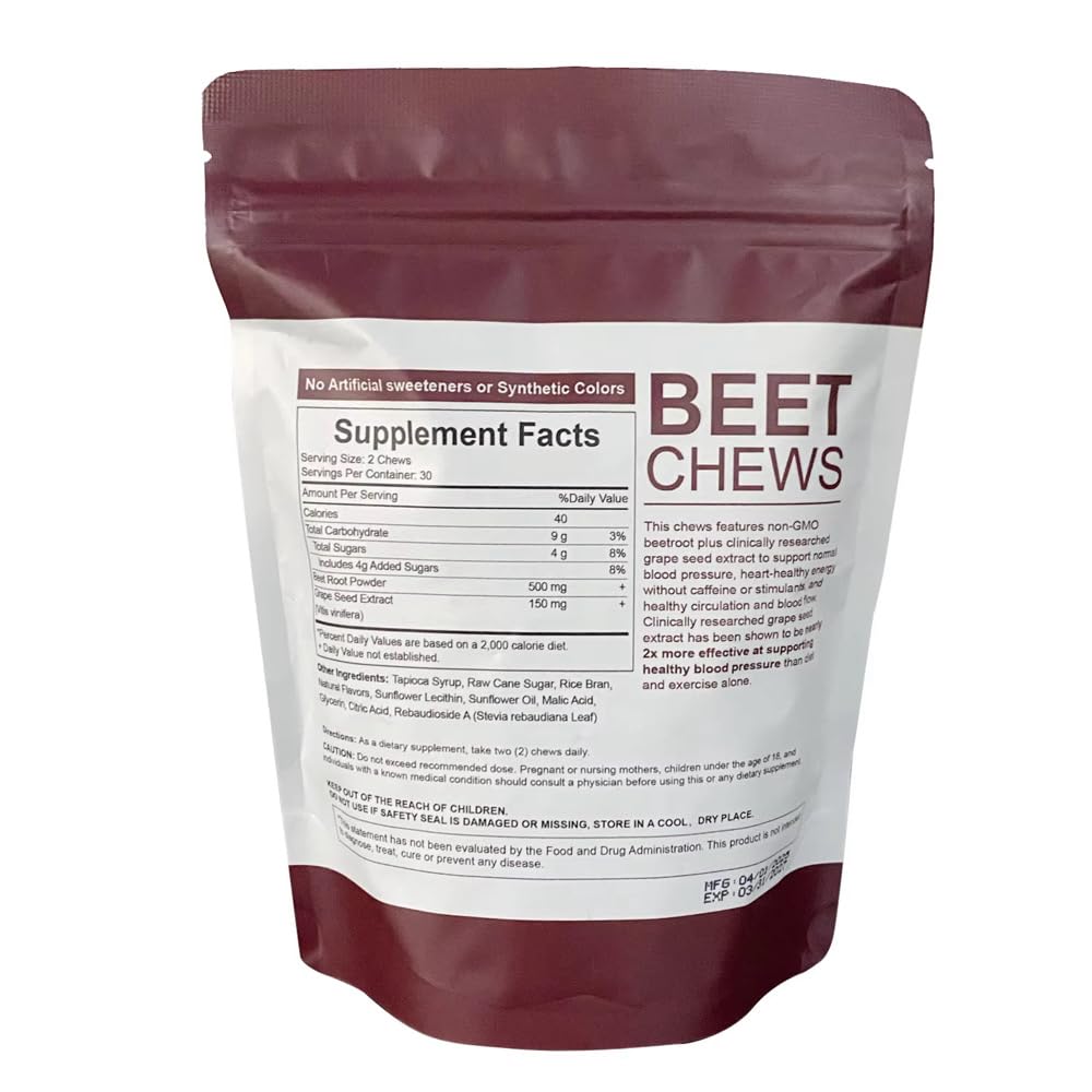 Beet Root Powder Energy Supplement, 60 Count Q81848