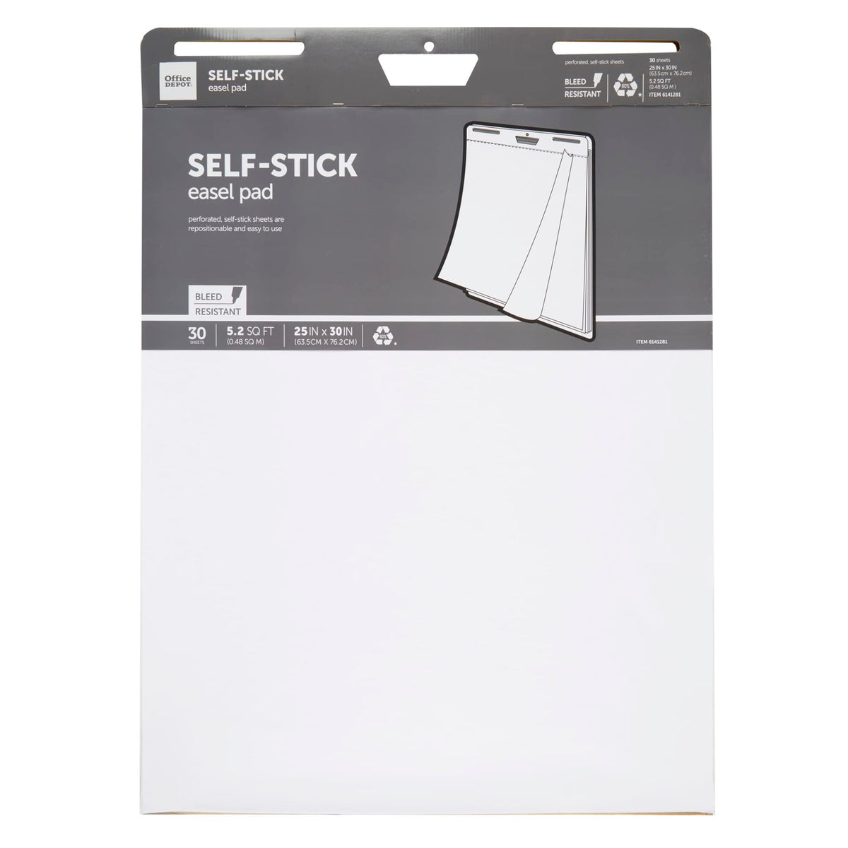 Self-Stick Easel Pad, 25" x 30", 30 Sheets, 30% Recycled, White P714