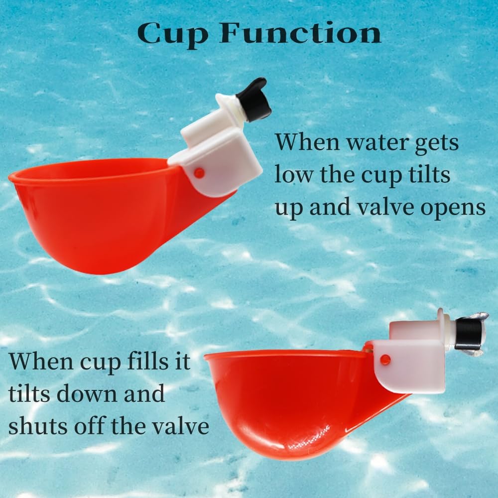 12 Pack Poultry Waterer Cups with Drill Z3454