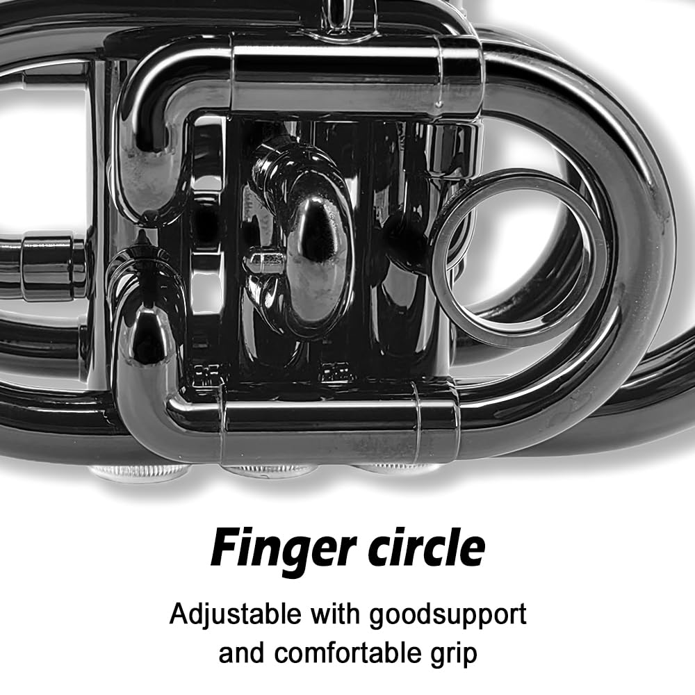 Bb Flat Pocket Trumpet with Cleaning Cloth, 7C Mouthpiece and Hard Case K55809