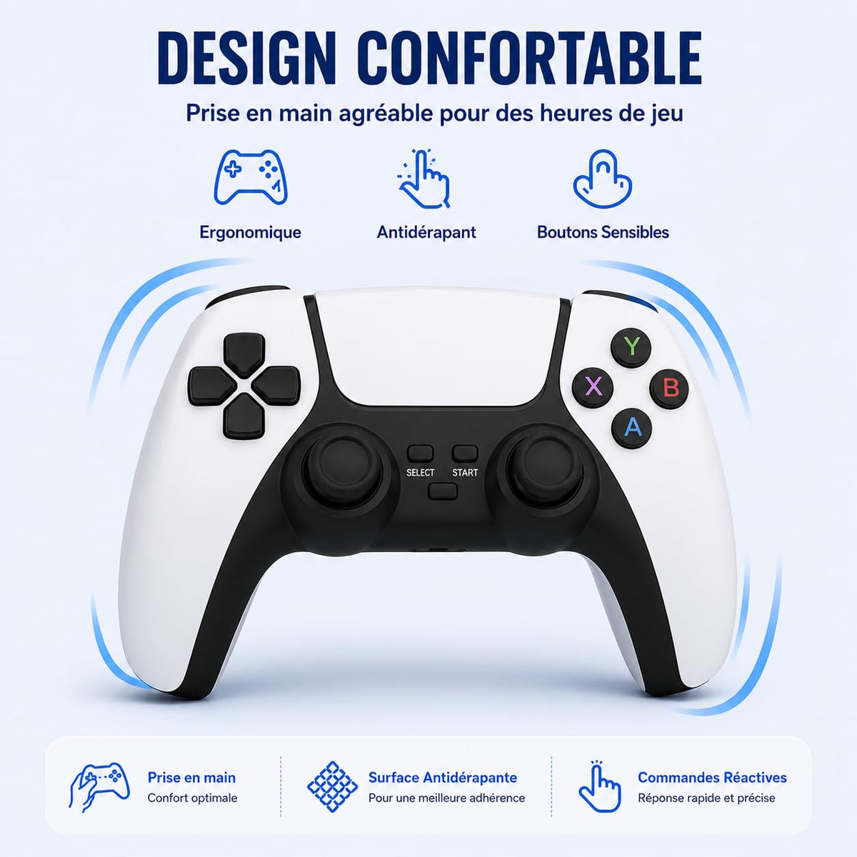 Wireless Retro Game Console with 2 Black Controllers Y7416