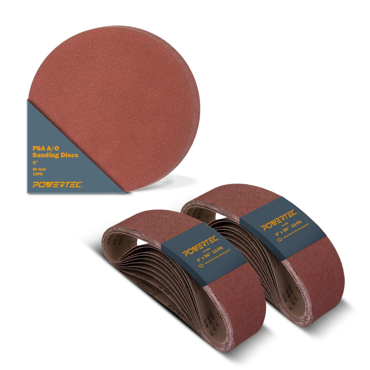 4 x 36 Inch Aluminum Oxide Sanding Belts Q6429