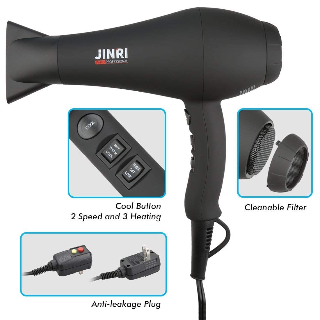 1875W Low Noise Ionic Hair Dryer Y551789