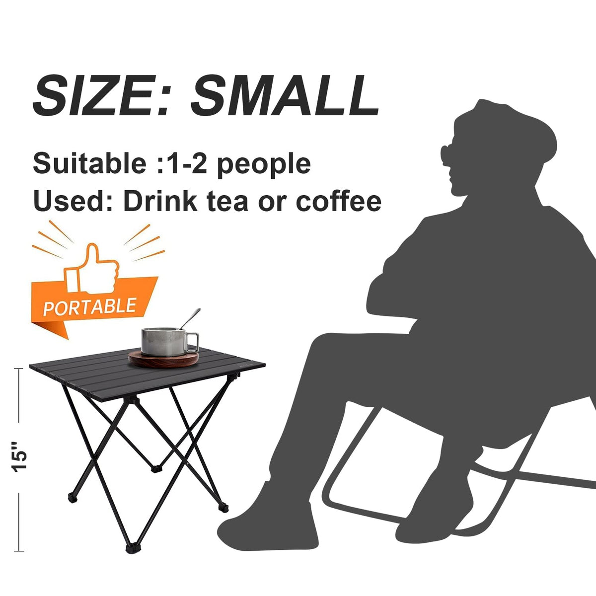 Camping Table Folding Portable Aluminum Lightweight Carry Bag R494
