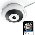WiFi Security Fisheye Camera, 2K+ 6MP 360° Panorama X5433