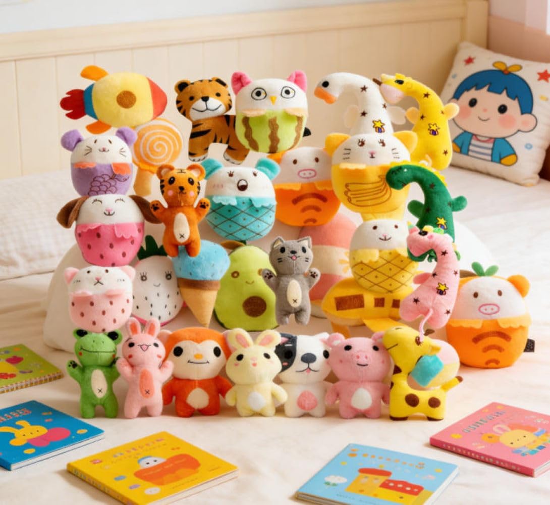 30 Pack Plush Squeaky Dog Toys V39162