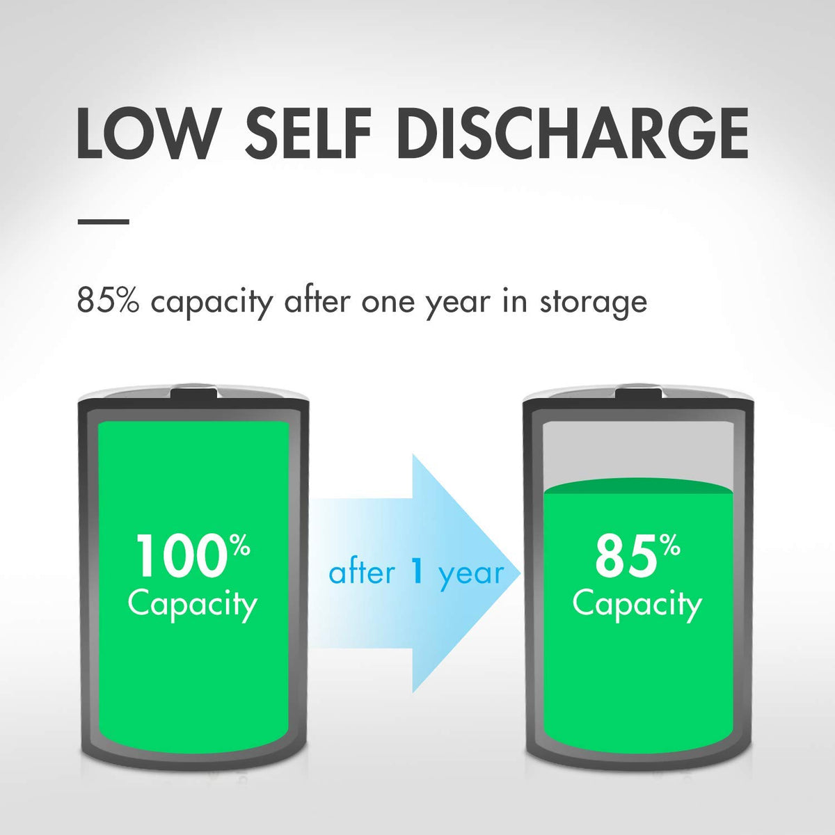 1.2V NiMH Rechargeable D Battery 8 Pack L4266