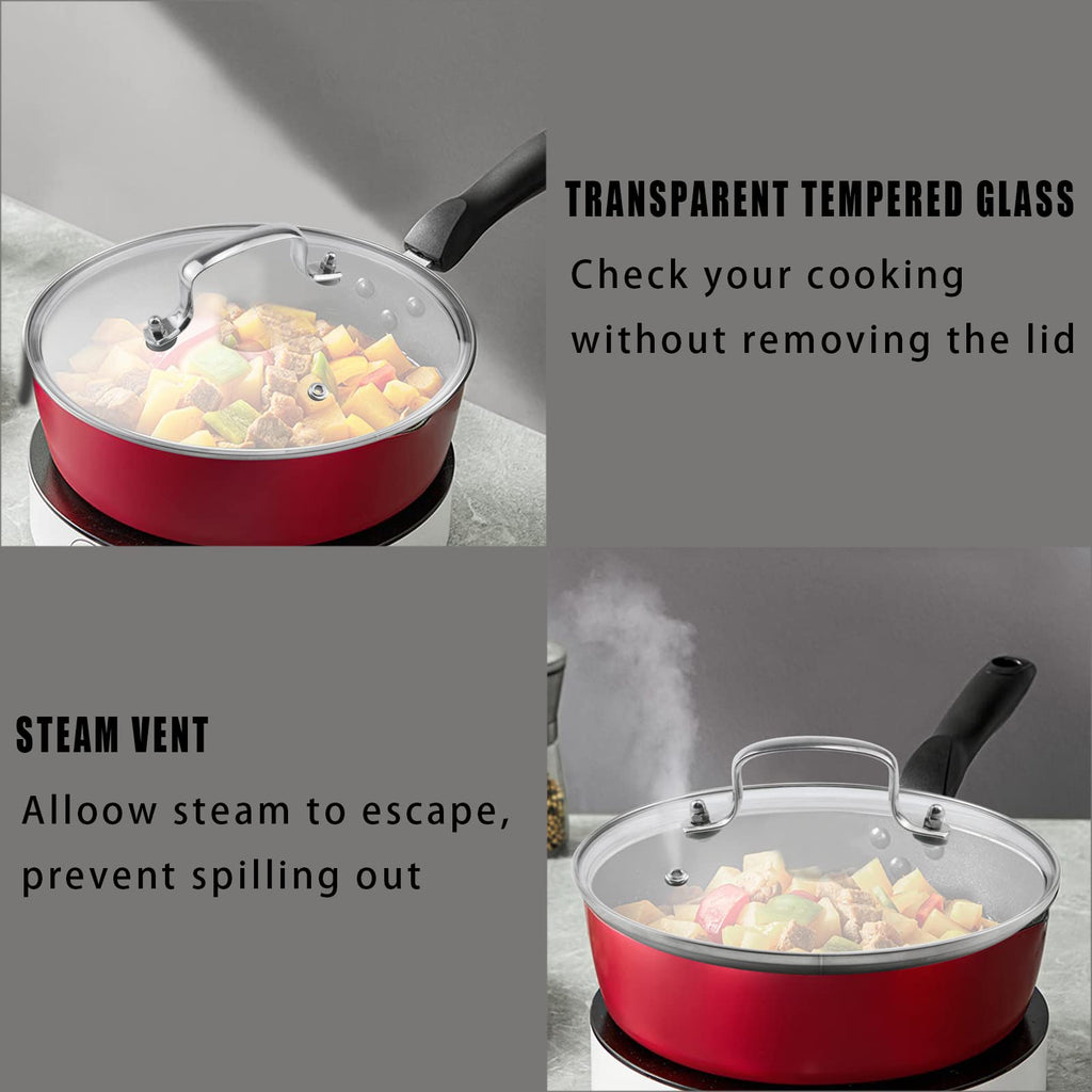 10" Tempered Glass Lid with Steam Vent Hole R967369