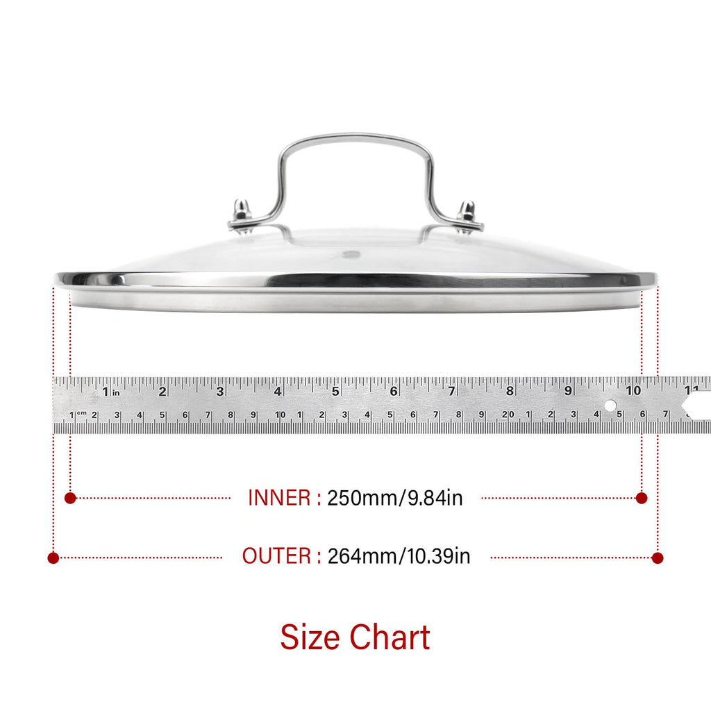 10" Tempered Glass Lid with Steam Vent Hole R967369