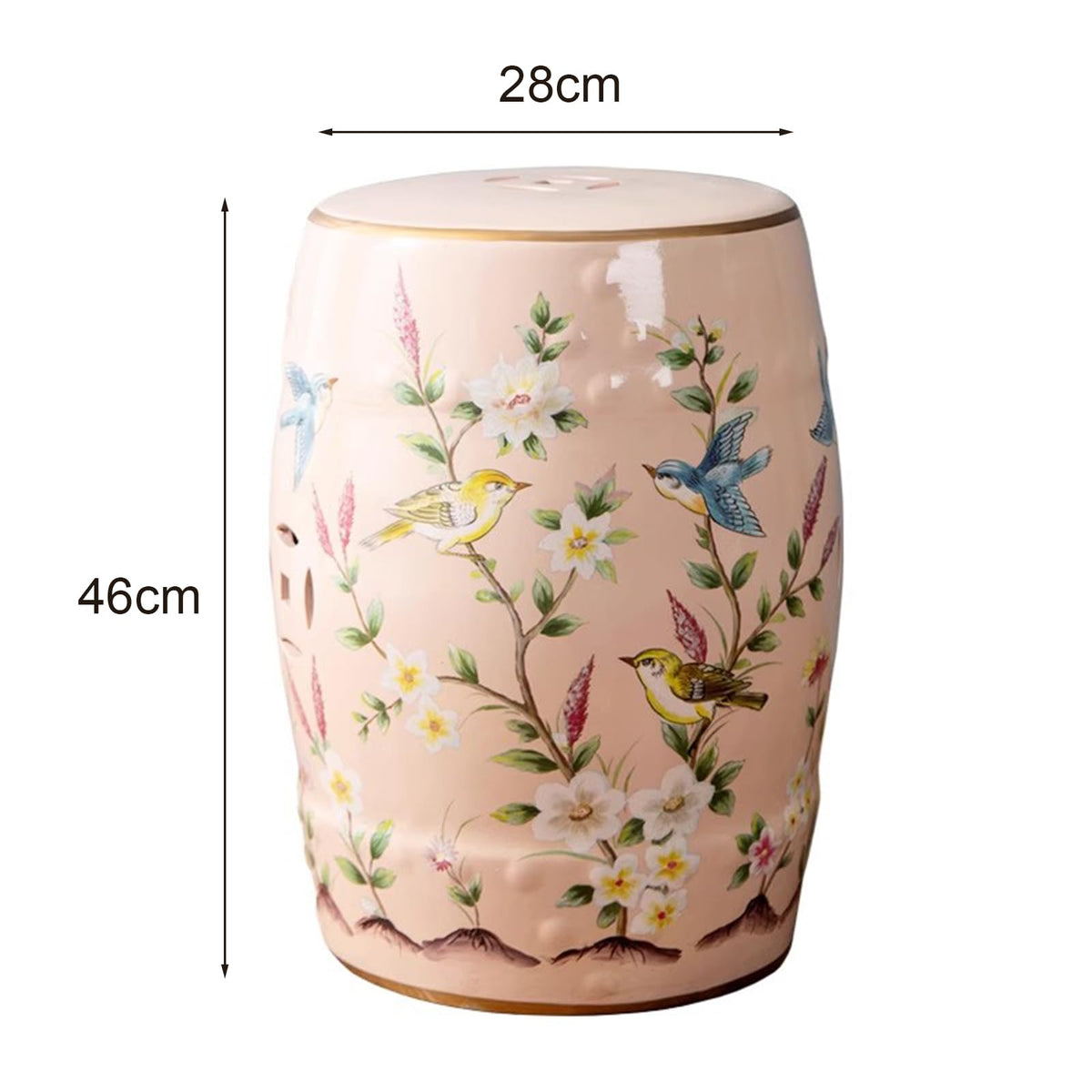 Glazed Ceramic Garden Stool P334