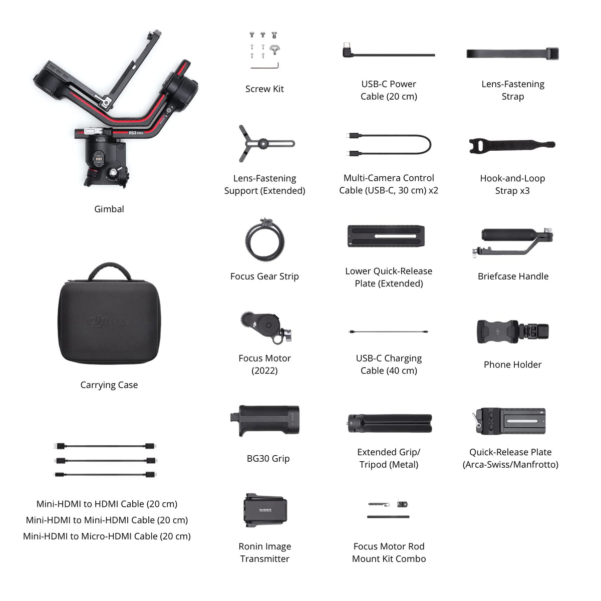 3-Axis Gimbal Stabilizer with Carbon Fiber Arms, Black Y12251