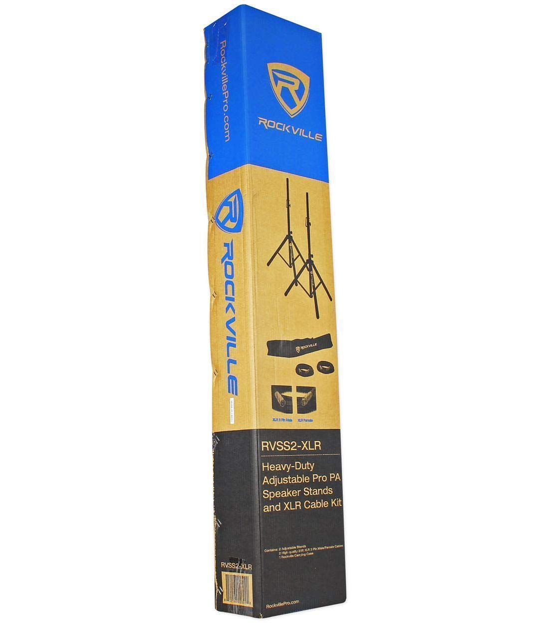 Adjustable Speaker Light Stands Pair with XLR Cables Z354308