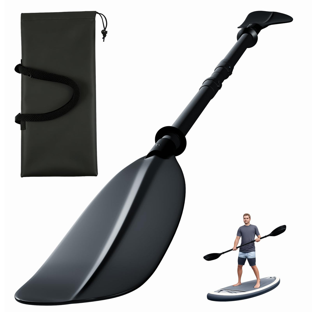 4 Piece Adjustable Kayak Paddle with Storage Bag C227851
