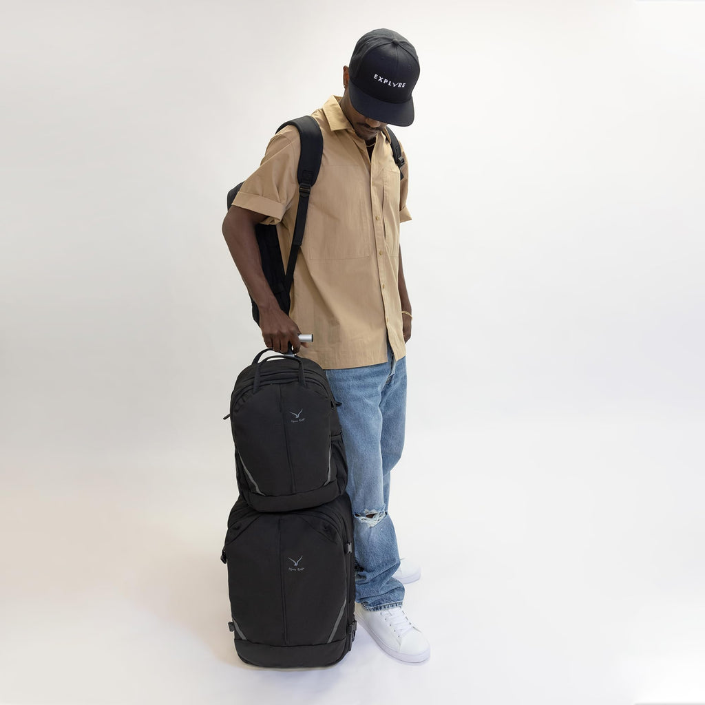 Rolling Backpack with Wheels 43L with Packing Cubes Set J90818
