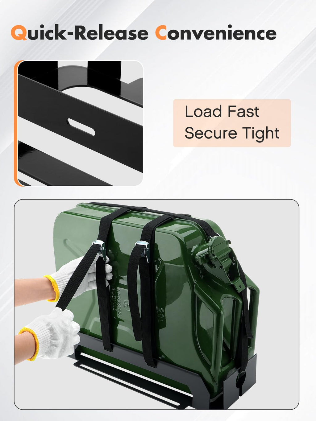 Heavy-Duty Jerry Can Holder with Webbed Strap H591287