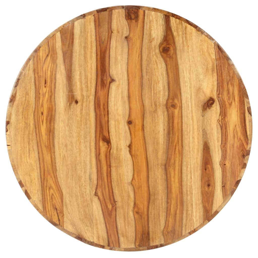 Round Solid Sheesham Wood Coffee Table 25.6"x11.8" S306