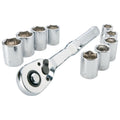Mechanics Tool Set, Metric, 3/8 Inch Drive, 10 Piece L8398