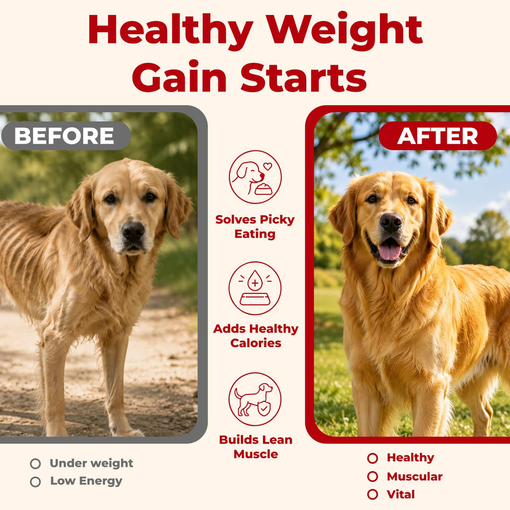 High Calorie Weight Gain Supplement for Dogs with Probiotics, Taurine & Vitamin E T20874